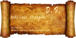 Dányi Ildikó névjegykártya